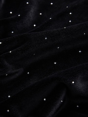 Black Velvet Jersey Short Sleeve Shirt - Image 8 of 8