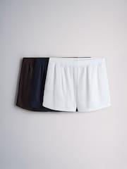 The Set 3 Pack Turnover Waistband Shorts Navy Blue/White - Image 1 of 12