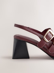 Burgundy Red Forever Comfort® Studded Slingback Heels - Image 7 of 9