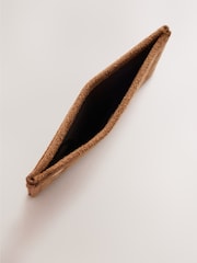 Jasnobrązowy - Eyelet Suedette Cardholder - Obraz 3 z 5