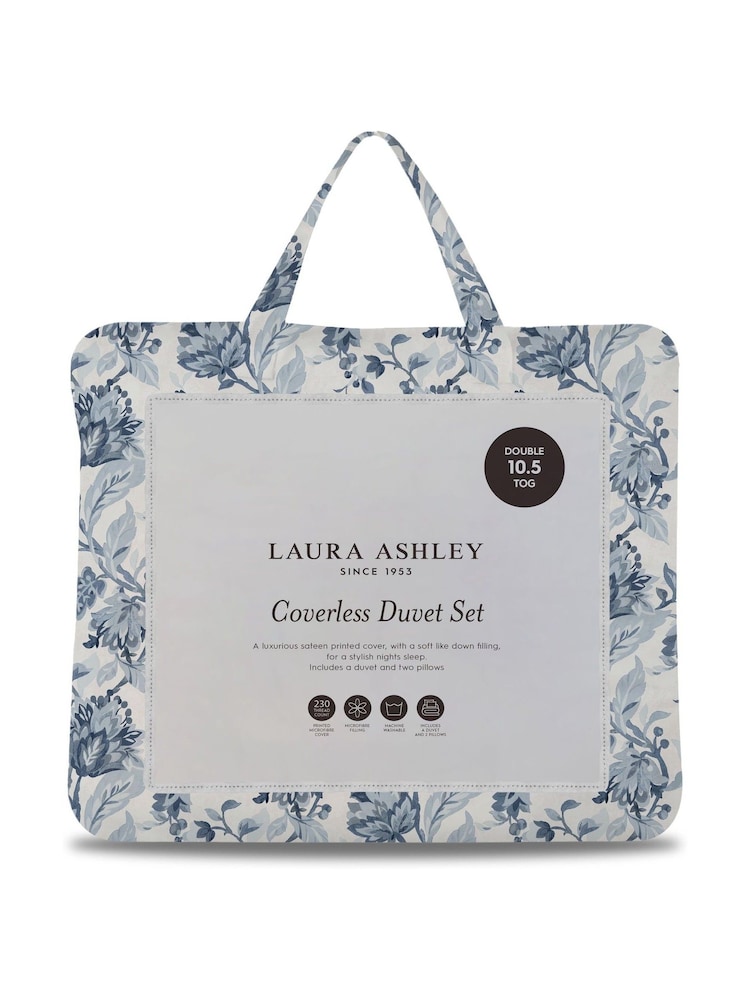 Laura Ashley Adwick Trail Blue White 10.5 Tog Coverless Duvet Set - Image 5 of 5 Laura Ashley Adwick Trail Blue White 10.5 Tog Coverless Duvet Set - Image 5 of 5