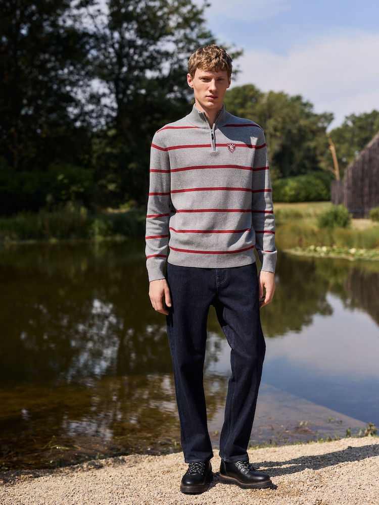 Srpskohrvatski / srpskohrvatski - Cotton Blend Quarter Zip Jumper - Slika 2 od 7