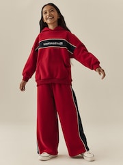Red Hoodie And Wide Leg Joggers Set (3-16yrs) - Image 1 of 5