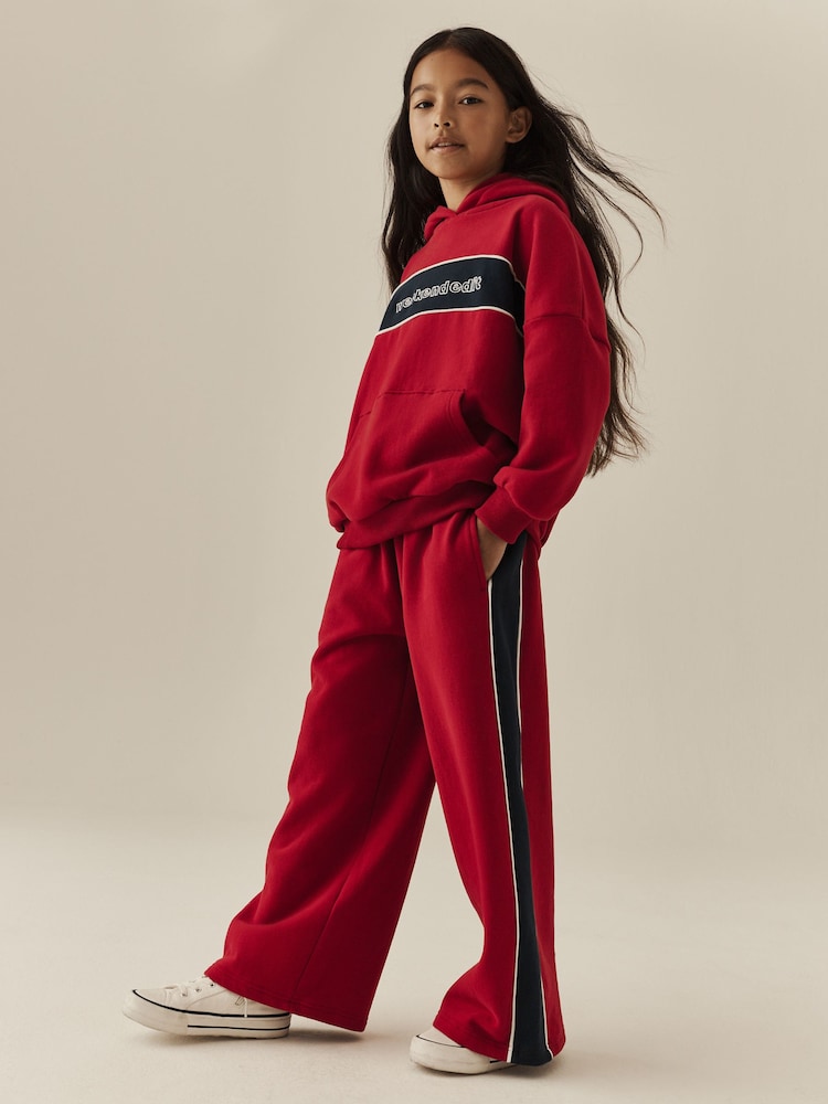Red Hoodie And Wide Leg Joggers Set (3-16yrs) - Image 2 of 5