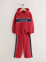Red Hoodie And Wide Leg Joggers Set (3-16yrs) - Image 7 of 10