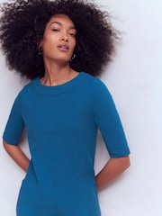 Boden Blue Nessa Ottoman Shift Dress - Image 2 of 5