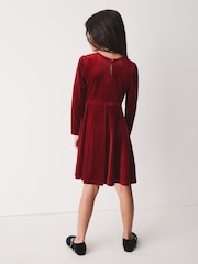 Red Velvet Skater Dress (3-16yrs) - Image 3 of 8