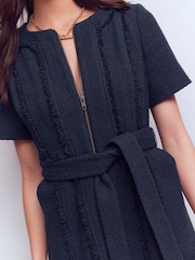 Boden Blue Ruth Zip Texture Dress - Image 2 of 5