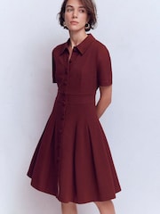 Boden Purple Bridget Ponte Short Dress - Image 4 of 5