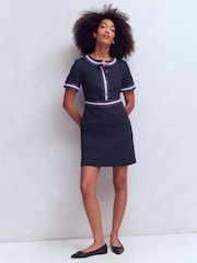 Boden Blue Button Short Dress - Image 1 of 5