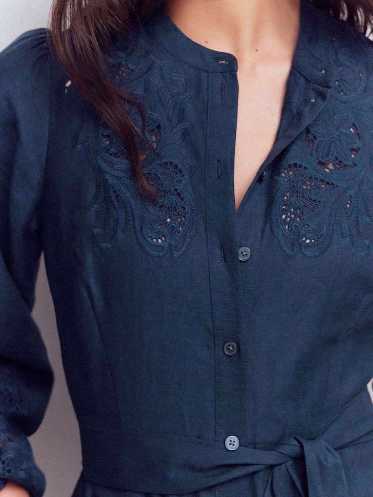 Boden Mae リネン混 シャツワンピース - 画像 2 / 6