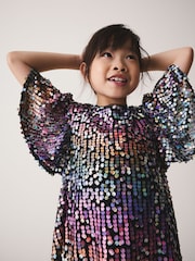 Rainbow Sequin Dress (3-16yrs) - Image 4 of 8