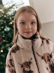 Hamish the Highland Cow - Borg Fleece Jacket (3-16yrs) - Image 7 de 7