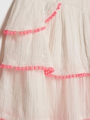 River Island Cream Shirred Beach Top & Skirt Set - Image 3 of 4