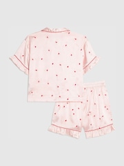 River Island Pink Heart Satin Pyjamas - Image 2 of 5