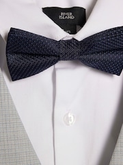 River Island Blue Tailored Waistcoat Shirt & Bow Tie Set 3 Piece - Image 4 of 6