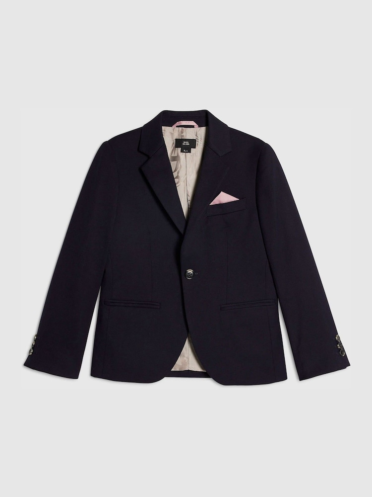 River Island Blue Tailored Suit Jacket - Image 1 of 4