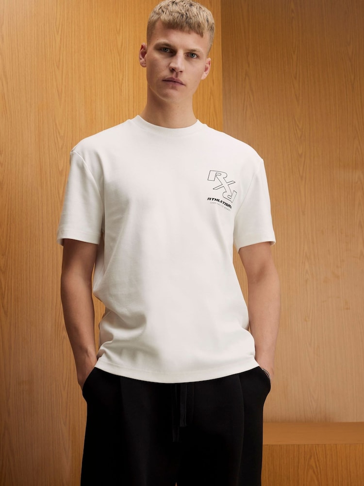 River Island White RXR Oversized T-Shirt - Image 1 of 4