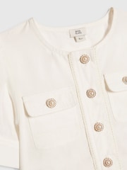 River Island White Denim Jacket & Broderie Skirt Set - Image 3 of 4