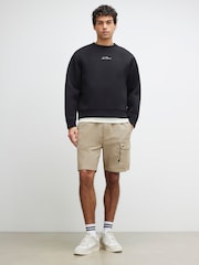 River Island Natural Regular Fit Cargo Shorts - Image 1 of 4