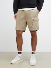 River Island Natural Regular Fit Cargo Shorts - Image 3 of 4