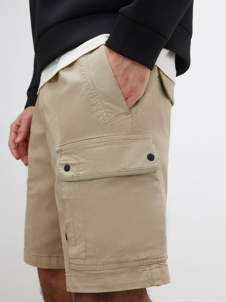 River Island Natural Regular Fit Cargo Shorts - Image 4 of 4