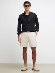 River Island Natural Linen Look Pull On Shorts - Image 1 of 4