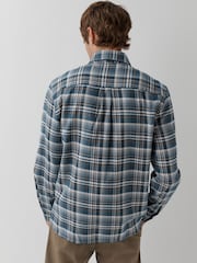 Lyle & Scott Blue Offset Check Shirt - Image 4 of 5