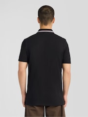 Melns - Lyle & Scott Tipped Track Polo T-krekls - Attēls 4 no 6