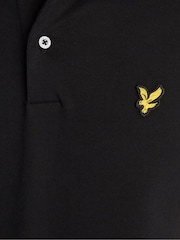 Melns - Lyle & Scott Tipped Track Polo T-krekls - Attēls 6 no 6