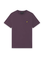 Dark Purple - Lyle & Scott Στρογγυλή λαιμόκοψη Cotton Κοντομάνικο μπλουζάκι - Εικόνα 1 από 1