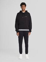 Lyle & Scott Black Heavyweight Loopback Pullover Hoodie - Image 2 of 6
