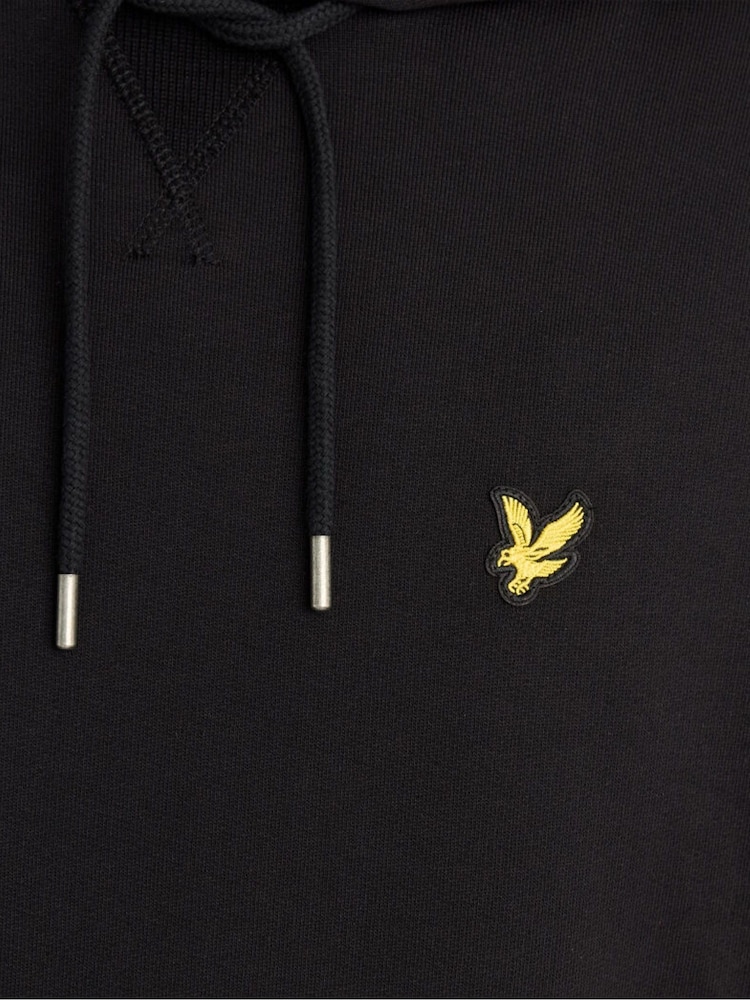 Lyle & Scott Black Heavyweight Loopback Pullover Hoodie - Image 6 of 6 Lyle & Scott Black Heavyweight Loopback Pullover Hoodie - Image 6 of 6