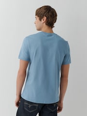 Lyle & Scott Sky Blue Crew Neck Cotton T-Shirt - Image 4 of 5