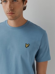 Lyle & Scott Sky Blue Crew Neck Cotton T-Shirt - Image 5 of 5