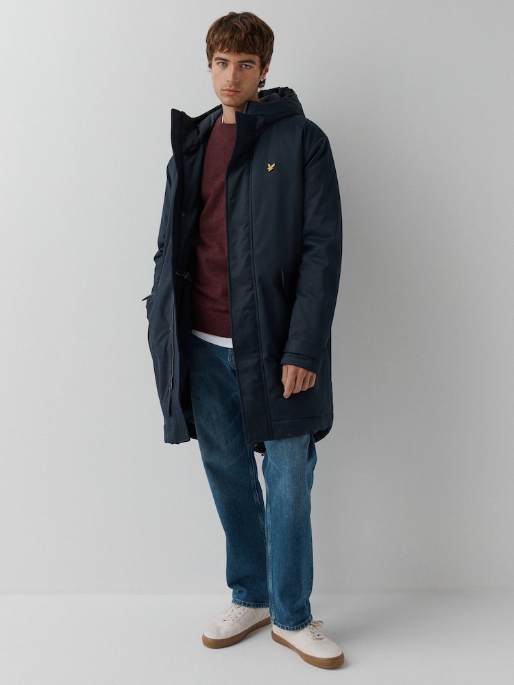 Lyle & Scott Blue Padded Fishtail  Jacket - Image 2 of 5