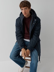 Lyle & Scott Blue Padded Fishtail  Jacket - Image 4 of 5