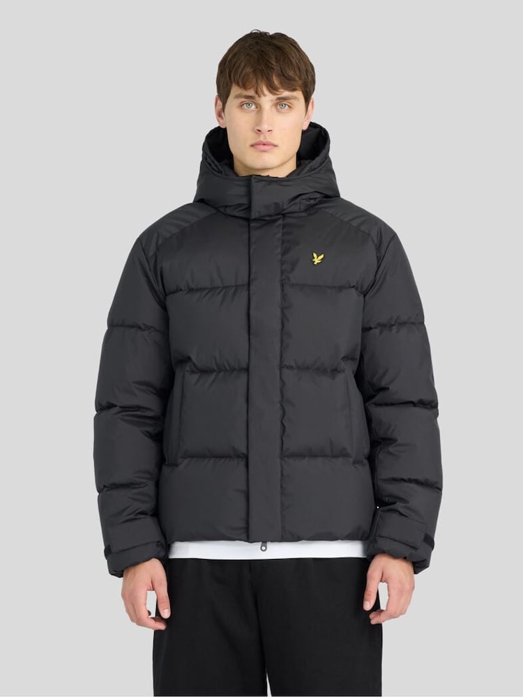 Lyle & Scott Black Hooded Puffer Jacket - Image 1 of 6 Lyle & Scott Black Hooded Puffer Jacket - Image 1 of 6