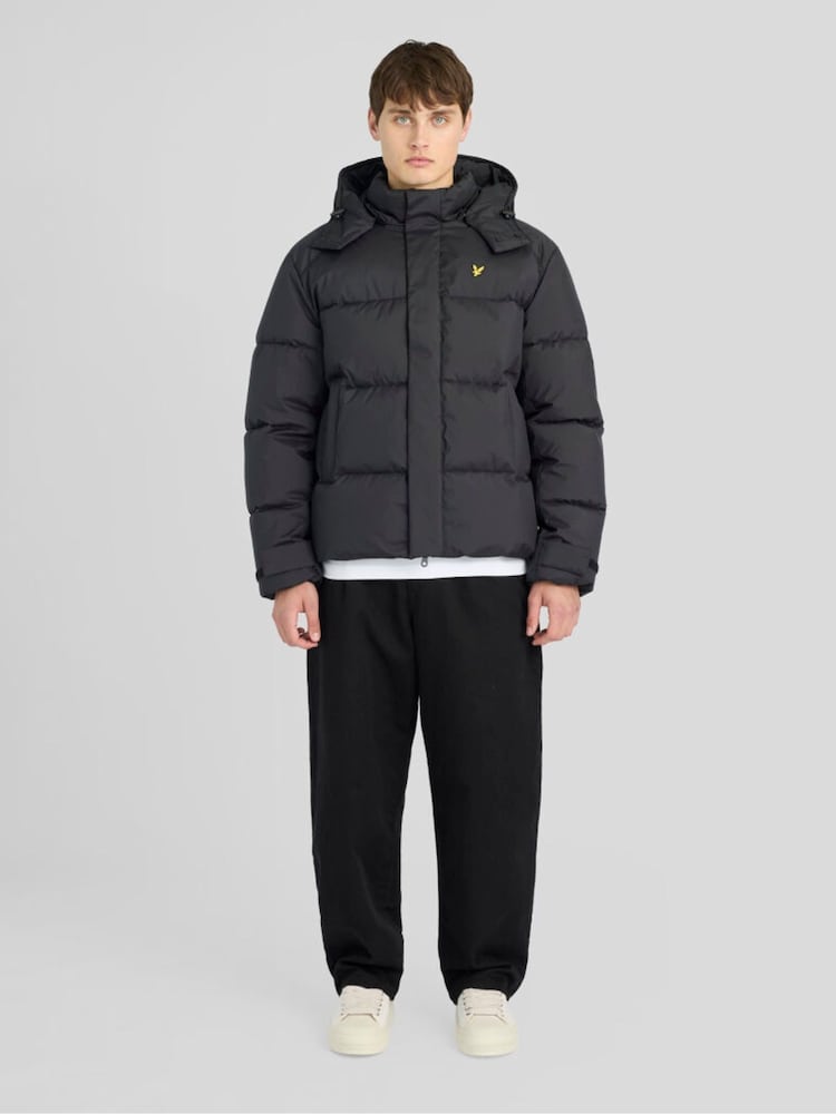 Lyle & Scott Black Hooded Puffer Jacket - Image 2 of 6 Lyle & Scott Black Hooded Puffer Jacket - Image 2 of 6