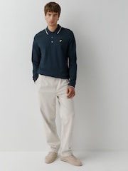 Lyle & Scott Tipped Long Sleeve Polo Shirt - Imagem 2 de 5