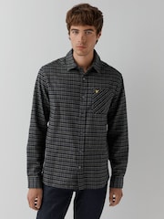 Lyle & Scott Black Tartan Flannel Shirt - Image 1 of 5