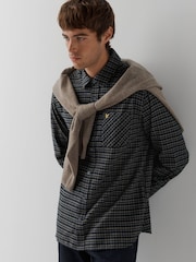 Lyle & Scott Black Tartan Flannel Shirt - Image 3 of 5