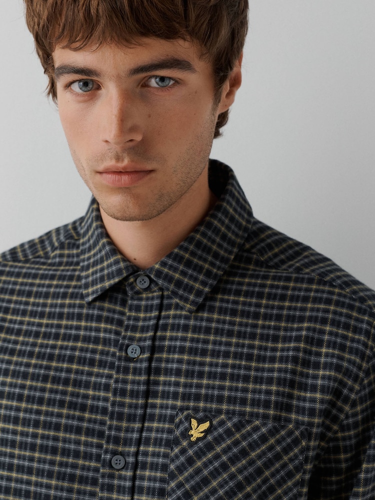 Lyle & Scott Black Tartan Flannel Shirt - Image 5 of 5 Lyle & Scott Black Tartan Flannel Shirt - Image 5 of 5
