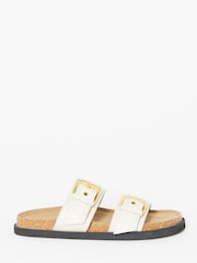Weiß - Simply Be Two Strap Buckle Mules - Bild 3 von 4