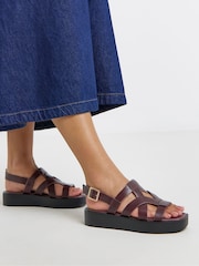 Rojo - Simply Be Chunky Fisherman Sandals - Imagen 1 de 4