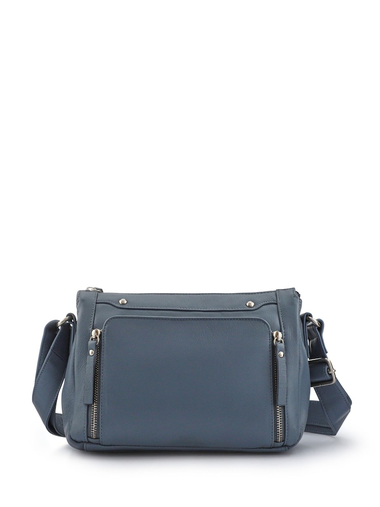 Pavers Denim Blue Adjustable Multi-Pocket Handbag - Image 2 of 4