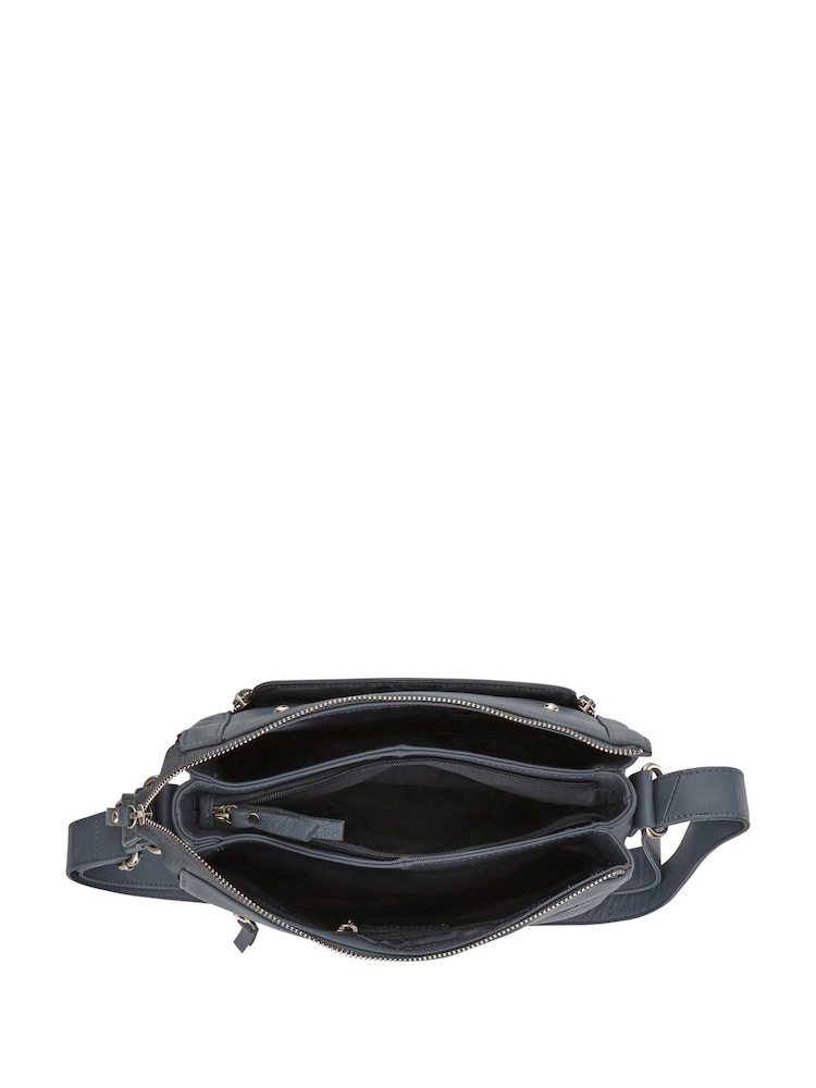 Pavers Denim Blue Adjustable Multi-Pocket Handbag - Image 4 of 4