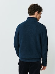 Navy Blue Felix the Cat - Pull confortable décontracté à col zippé - Image 3 de 7