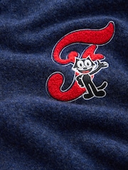 Navy Blue Felix the Cat - Pull confortable décontracté à col zippé - Image 6 de 7