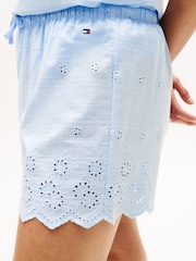 Tommy Hilfiger Blue Essential Broderie Anglaise Cami Shorts Pyjamas Set - Image 4 of 6